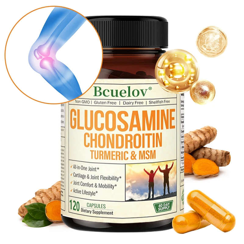 Glucosamine Chondroitin Joint - Supplément de santé articulaire sans mollusques,
