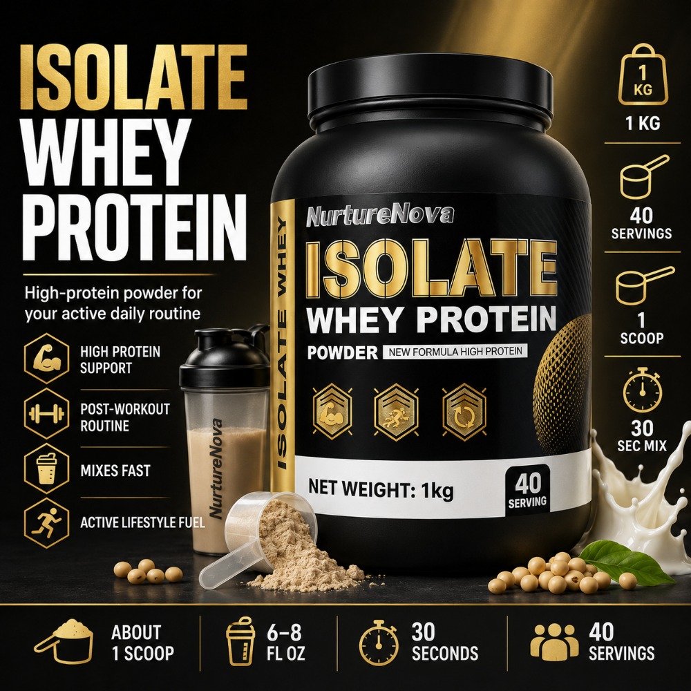 Fitness Nutrition Whey Protein - Poudre de protéines de lactosérum isolée