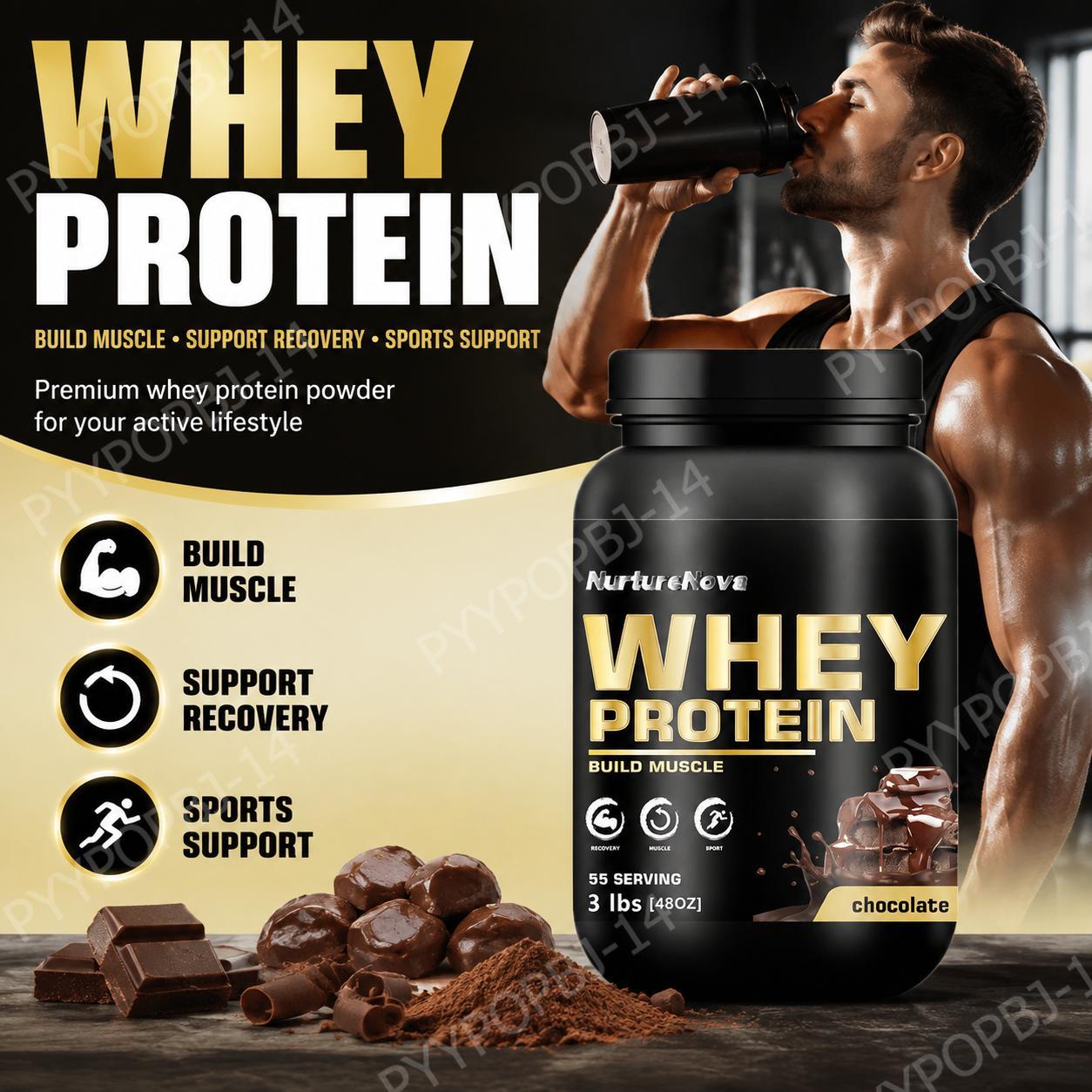 Fitness Nutrition Whey Protein - Poudre de protéines de lactosérum au