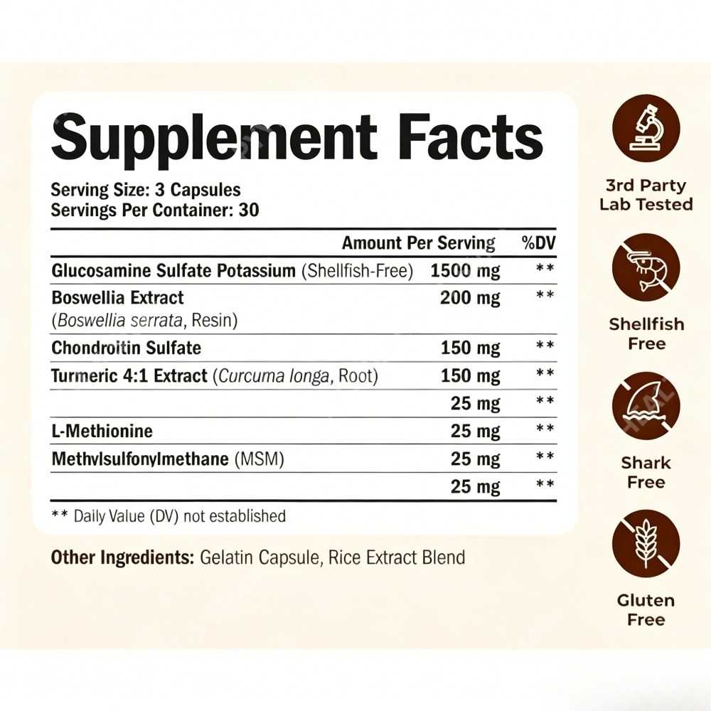 Capsules de Glucosamine, Chond - Glucosamine Chondroitin Joint avis et prix