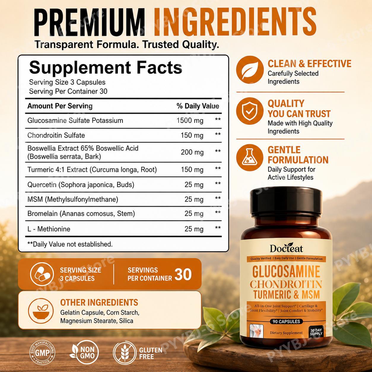 Docteat Glucosamine Chondroïti - Glucosamine Chondroitin Joint avis et prix