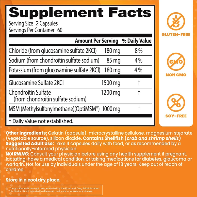 Glucosamine Chondroïtine MSM - - Glucosamine Chondroitin Joint avis et prix